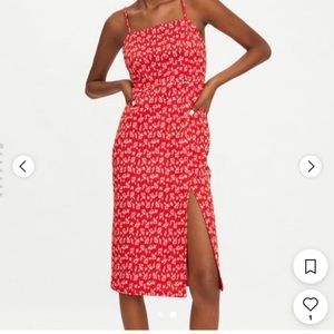 Zara knit floral midi dress